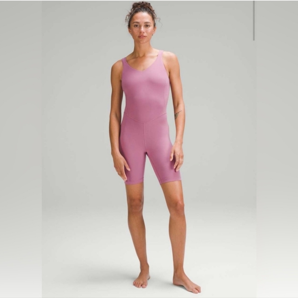 Lululemon Align Bodysuit 8" Velvet Dust Pink Size 12 NWT Msrp $128